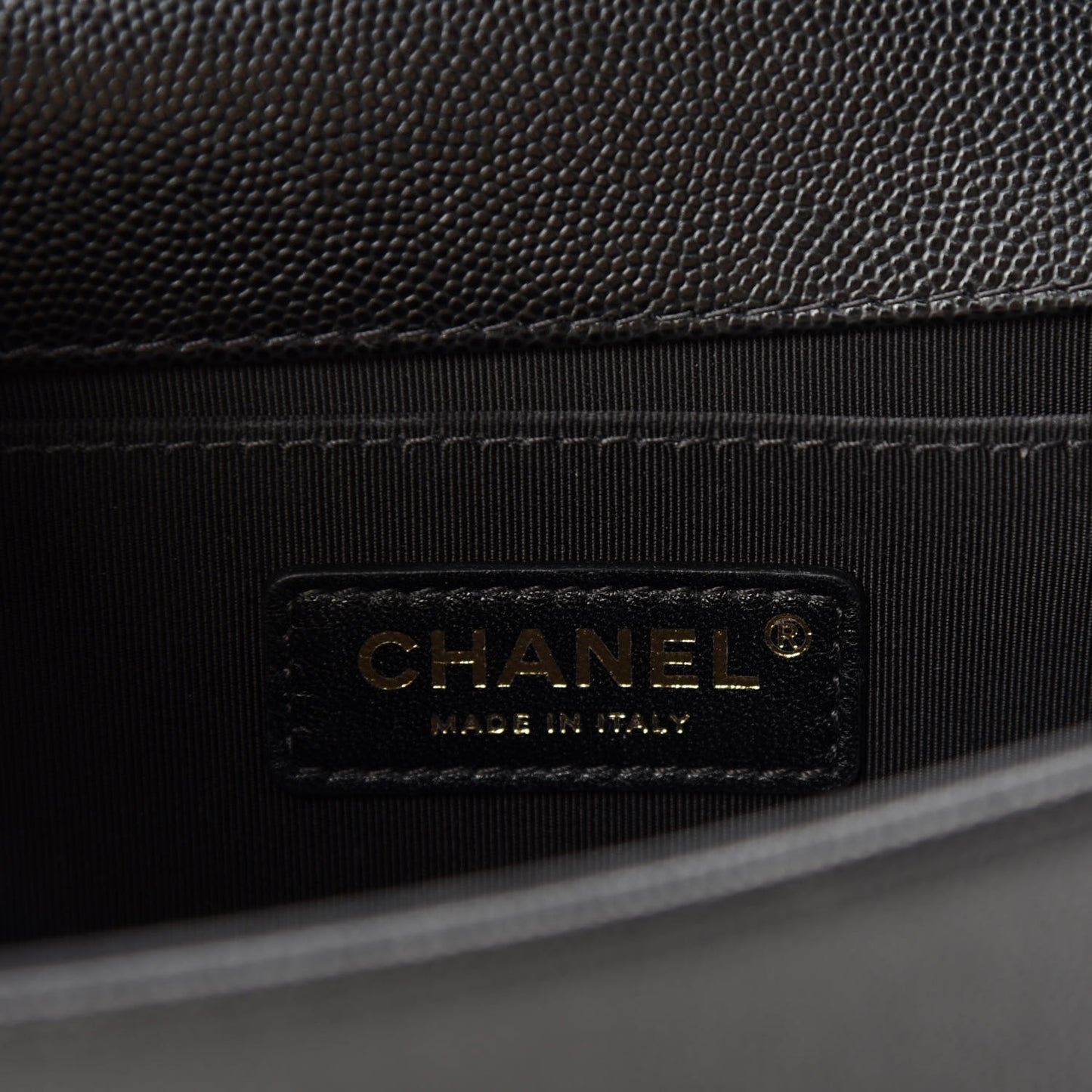 Caviar Quilted Small Boy Flap Black