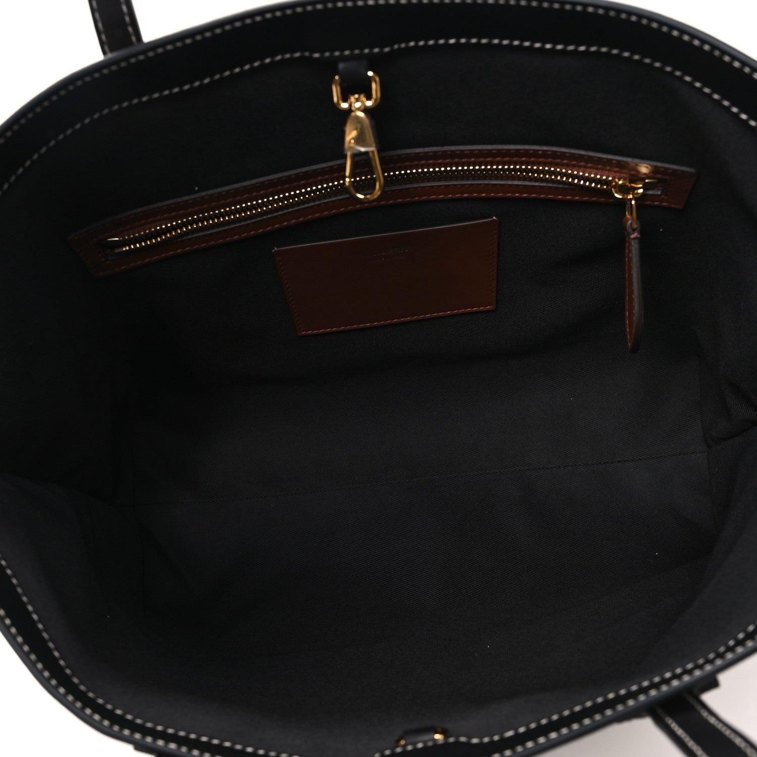 Burberry E-Canvas Check Medium Soft TB Tote Dark Birch Brown 5 of 10