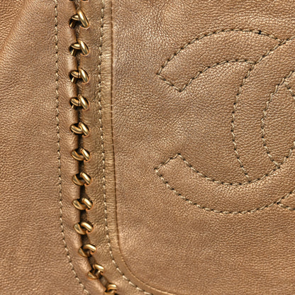 Chanel Metallic Calfskin Luxe Ligne Tote Gold 8 of 12
