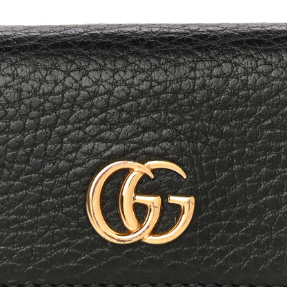 Gucci Pebbled Calfskin GG Marmont 6 Key Holder Black 9 of 9