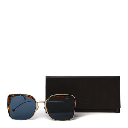 Fendi Metal Acetate F is Fendi FF Square Sunglasses FF 0294/S Blue Havana 7 of 7
