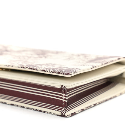 Christian Dior Calfskin Toile de Jouy Carnivora Wallet On Chain Pouch White 9 of 10