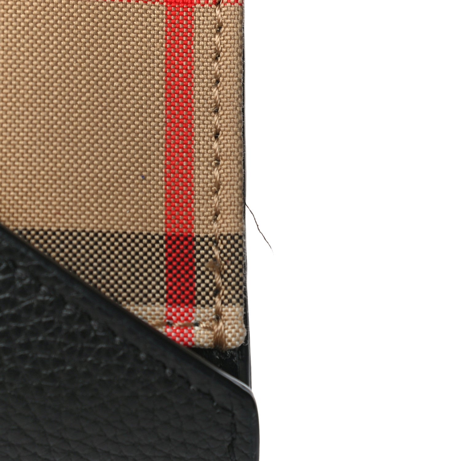 Burberry Vintage Check Grain Calfskin Halton Wallet Black 15 of 15