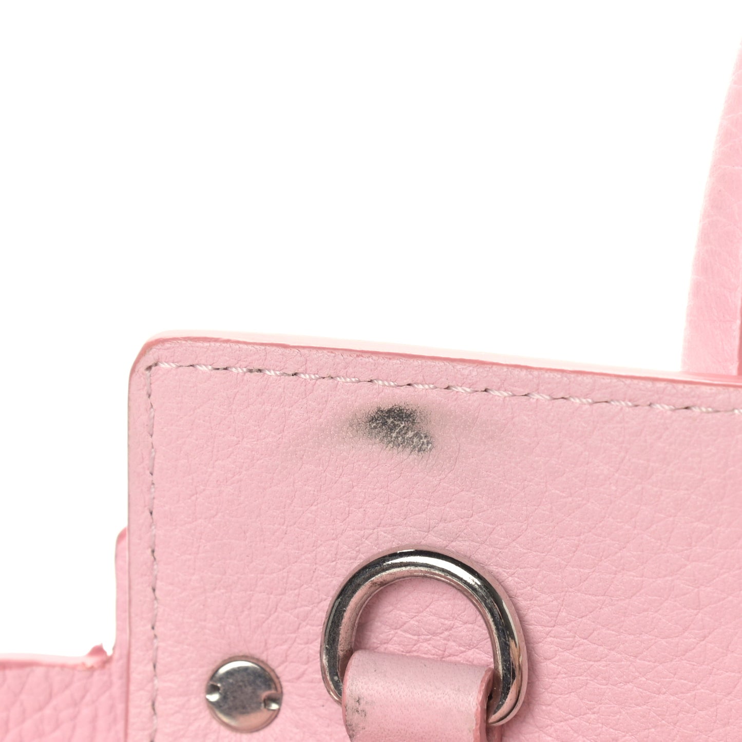 Grained Calfskin Mini Horizon Satchel Bright Pink