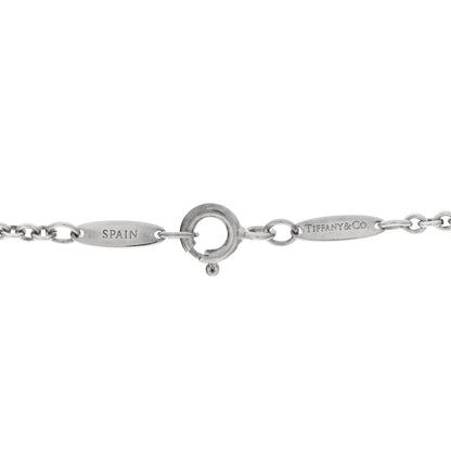 Tiffany Sterling Silver Pink Pearl 9-9.5mm Elsa Peretti Open Heart Lariat Necklace 4 of 5