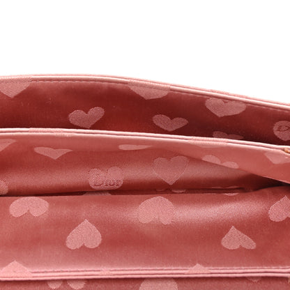 Christian Dior Satin Patent Heart D Trick Clutch  Pink Black 5 of 7