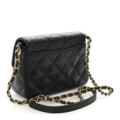Chanel Shiny Caviar Quilted Mini Flap Black 3 of 10