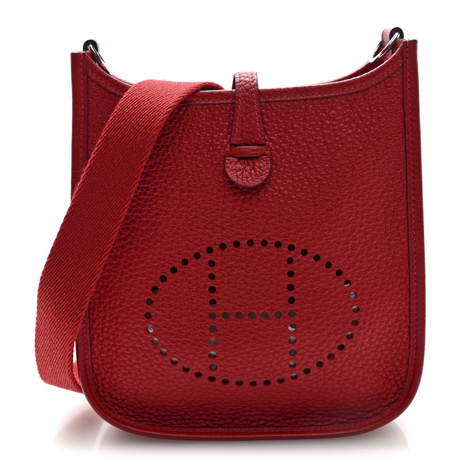 エルメス　アンピール　2022ss❣️ Hermes Taurillon Clemence Evelyne TPM Rouge Casaque 1769416