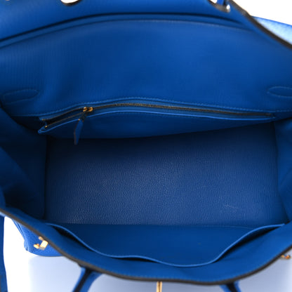 Hermes Taurillon Clemence Birkin 35 Bleu Hydra 4 of 10