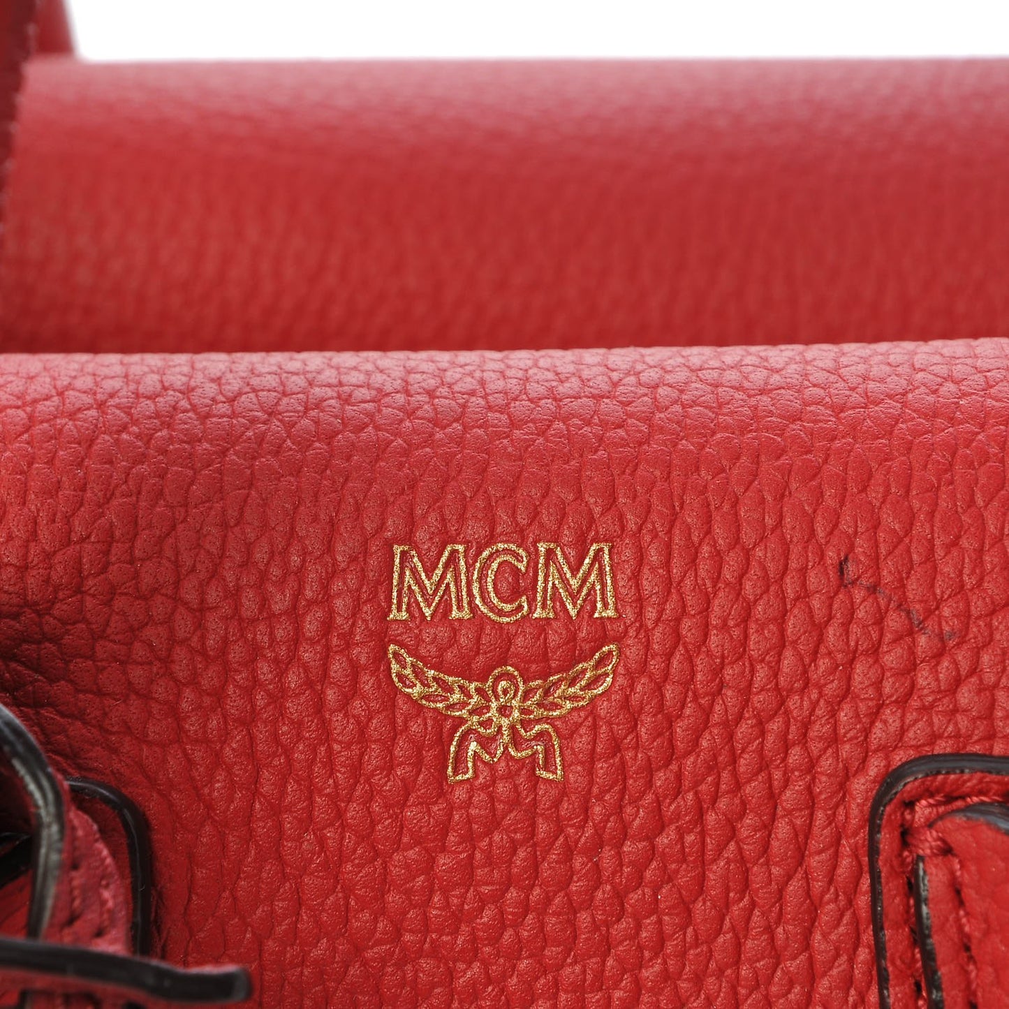 Grained Calfskin Mini Milla Tote Red