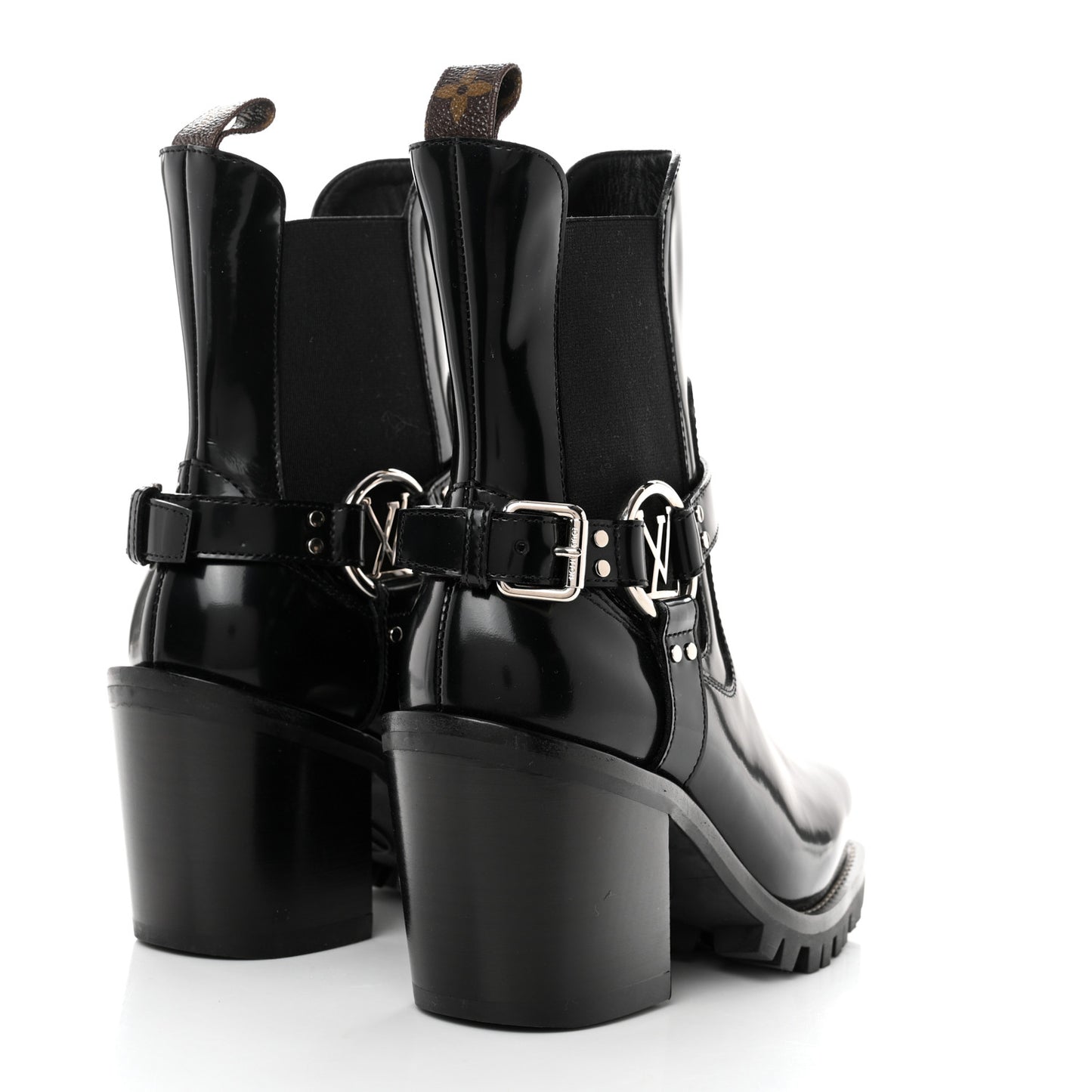 Patent Limitless Ankle Boots 37 Black