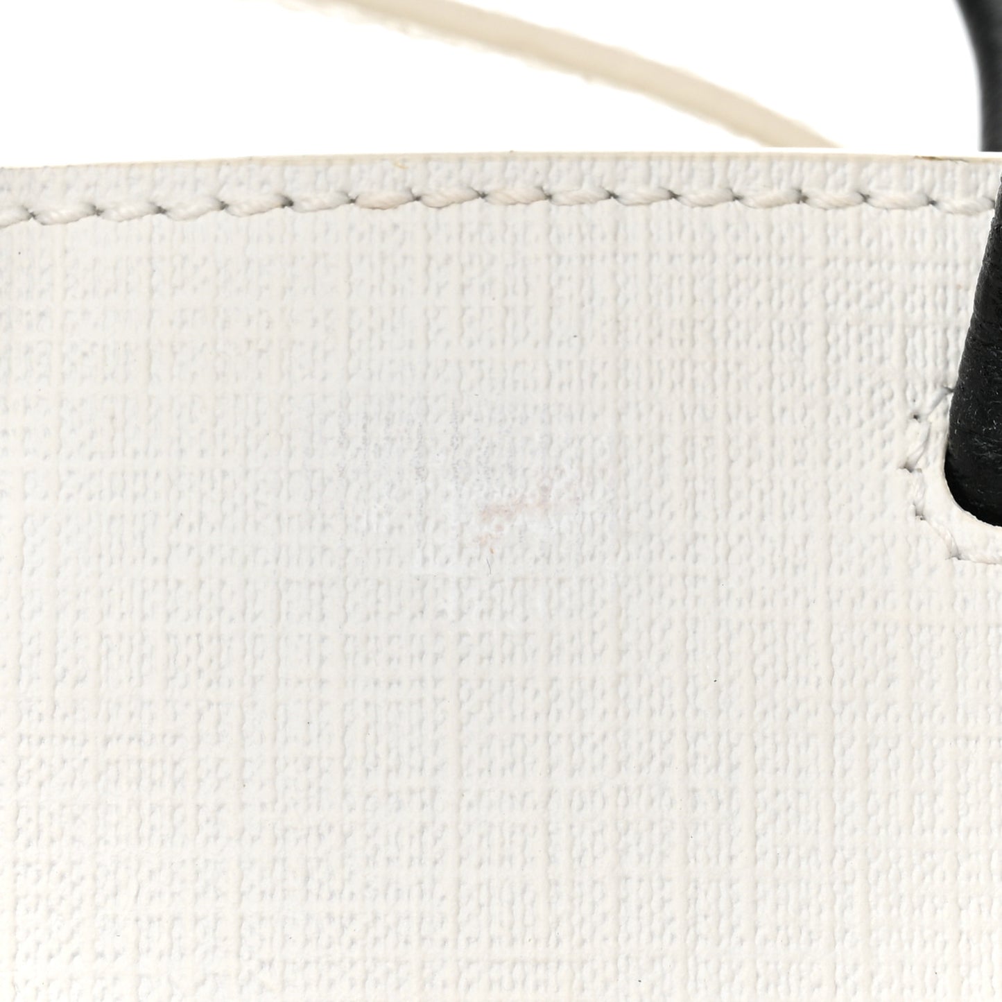 Squared Calfskin Logo Shopping Phone Holder Bag White