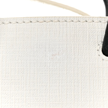 Balenciaga Squared Calfskin Logo Shopping Phone Holder Bag White 11 of 11