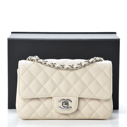 Chanel Caviar Quilted Mini Rectangular Flap Light Beige 13 of 13