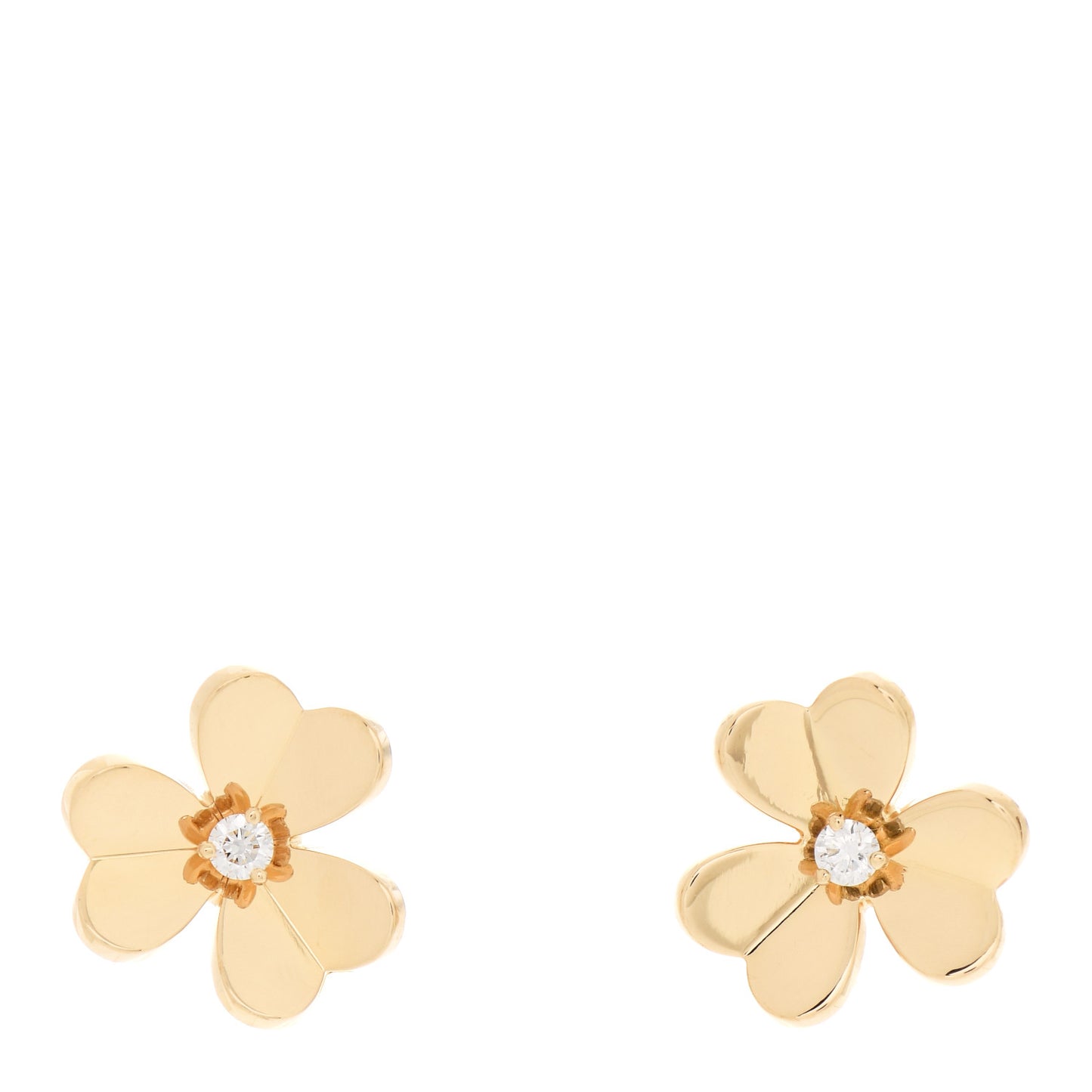 18K Yellow Gold Diamond Small Frivole Earrings