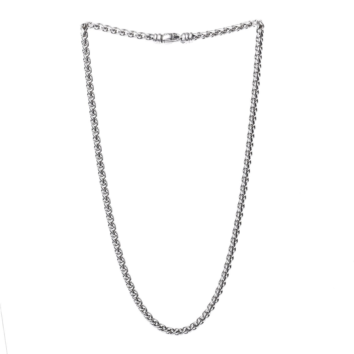 Sterling Silver 4mm Wheat Chain Necklace