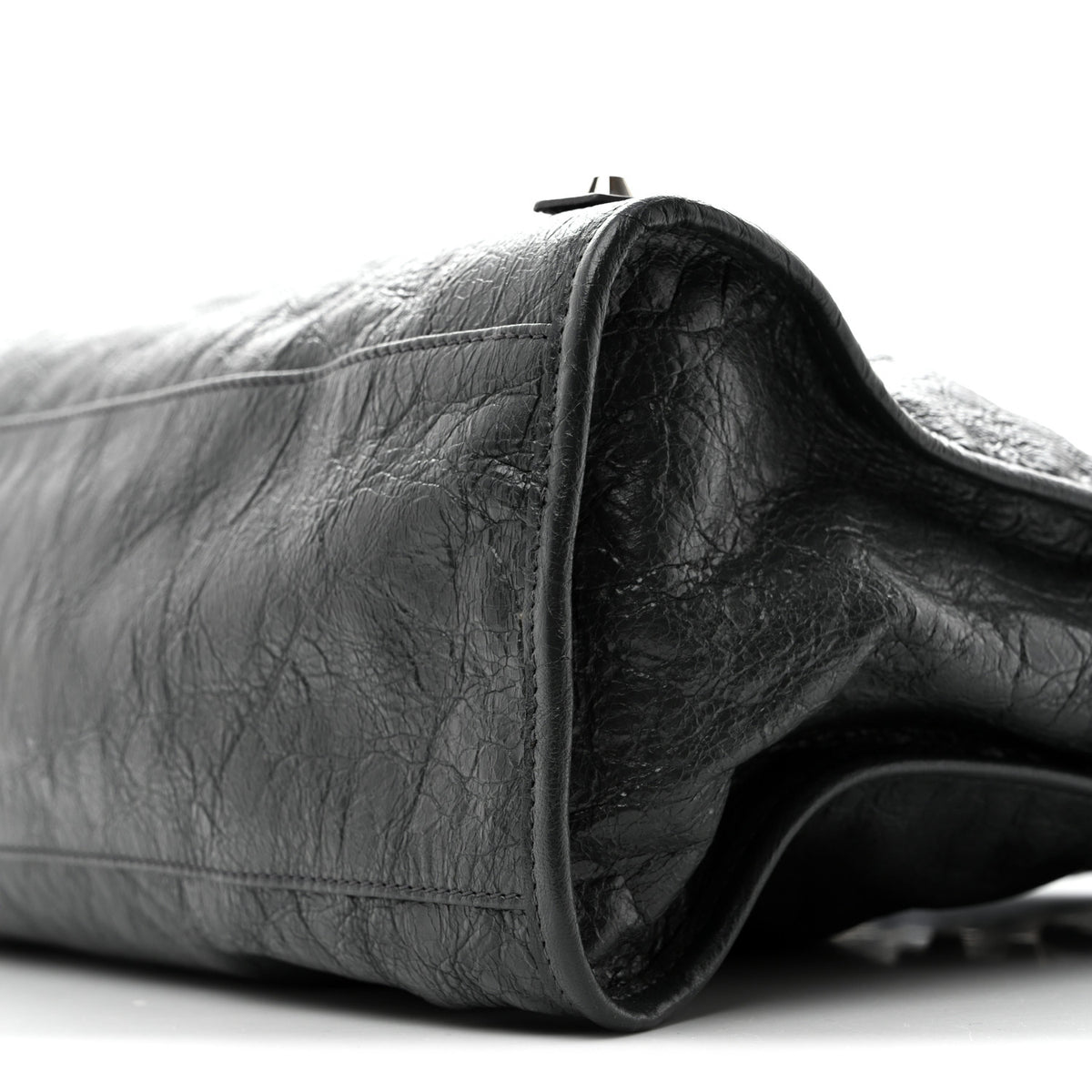 Agneau Classic Silver Hardware City Gris Fossile
