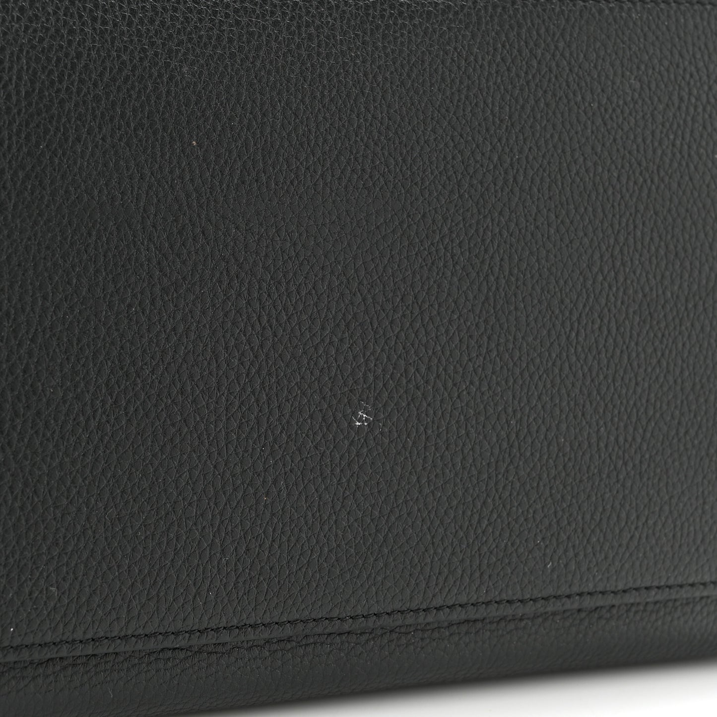 Drummed Calfskin Suede Small Trapeze Black