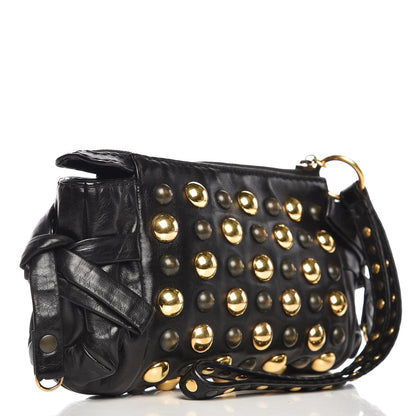 Gucci Calfskin Studded Babouska Clutch Black 3 of 7