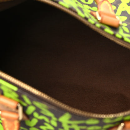 Louis Vuitton Monogram Graffiti Speedy 30 Green 5 of 10