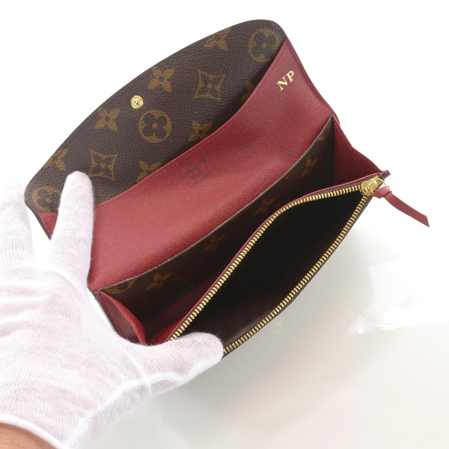 Louis Vuitton Monogram Emilie Wallet Red 5 of 9