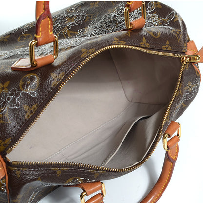 Louis Vuitton Monogram Dentelle Speedy 30 Silver 5 of 7