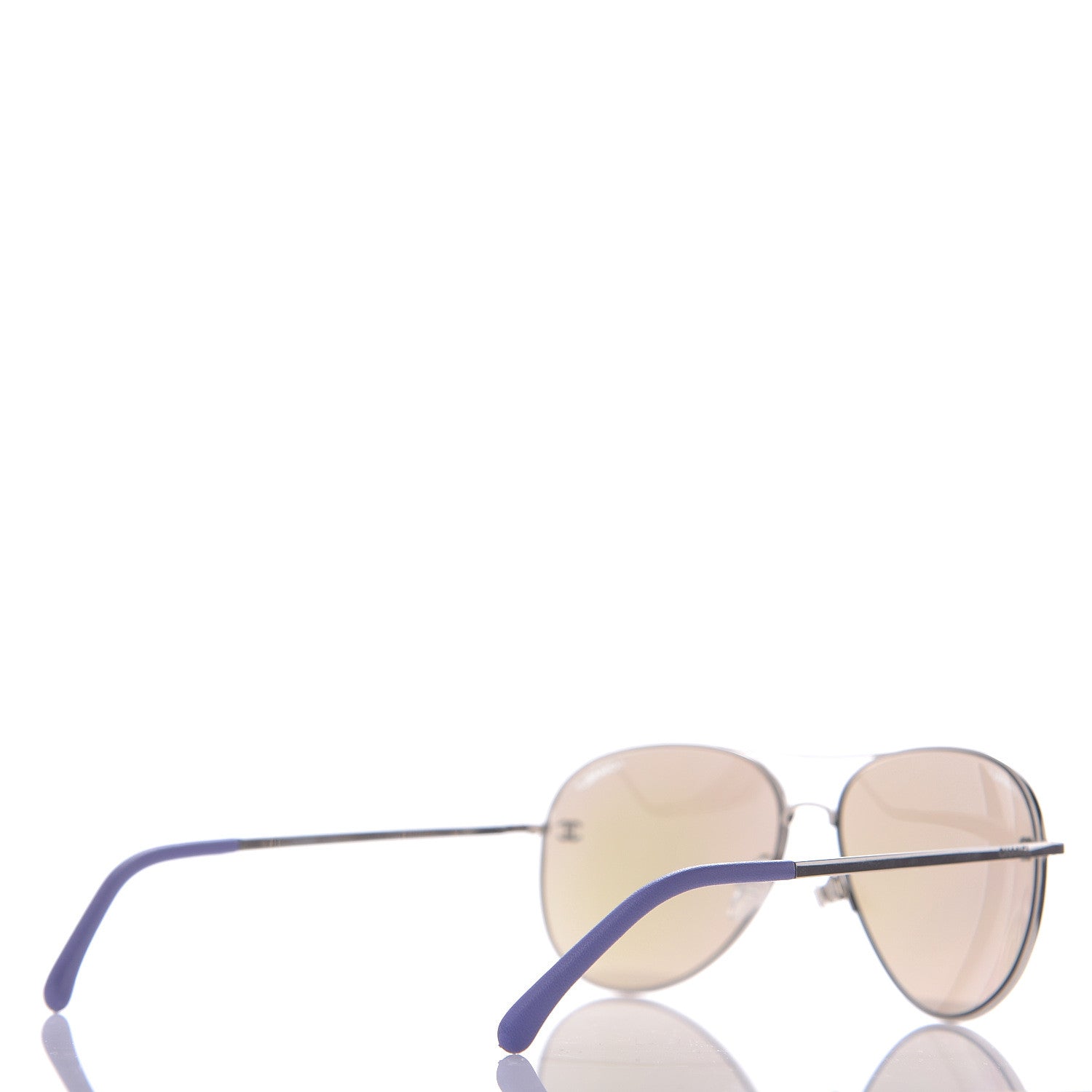 Chanel Polarized CC Aviator Sunglasses 4189-T-Q Purple 4 of 8