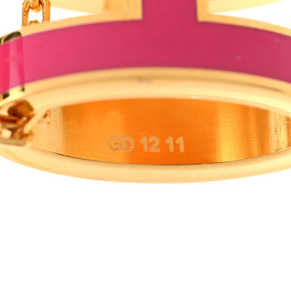 Hermes Lacquered Gold Pop H Pendant Necklace Rose Extreme 7 of 7