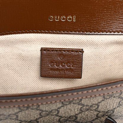 Gucci GG Supreme Monogram Web Mini Horsebit 1955 Shoulder Bag Beige Brown Sugar 6 of 12