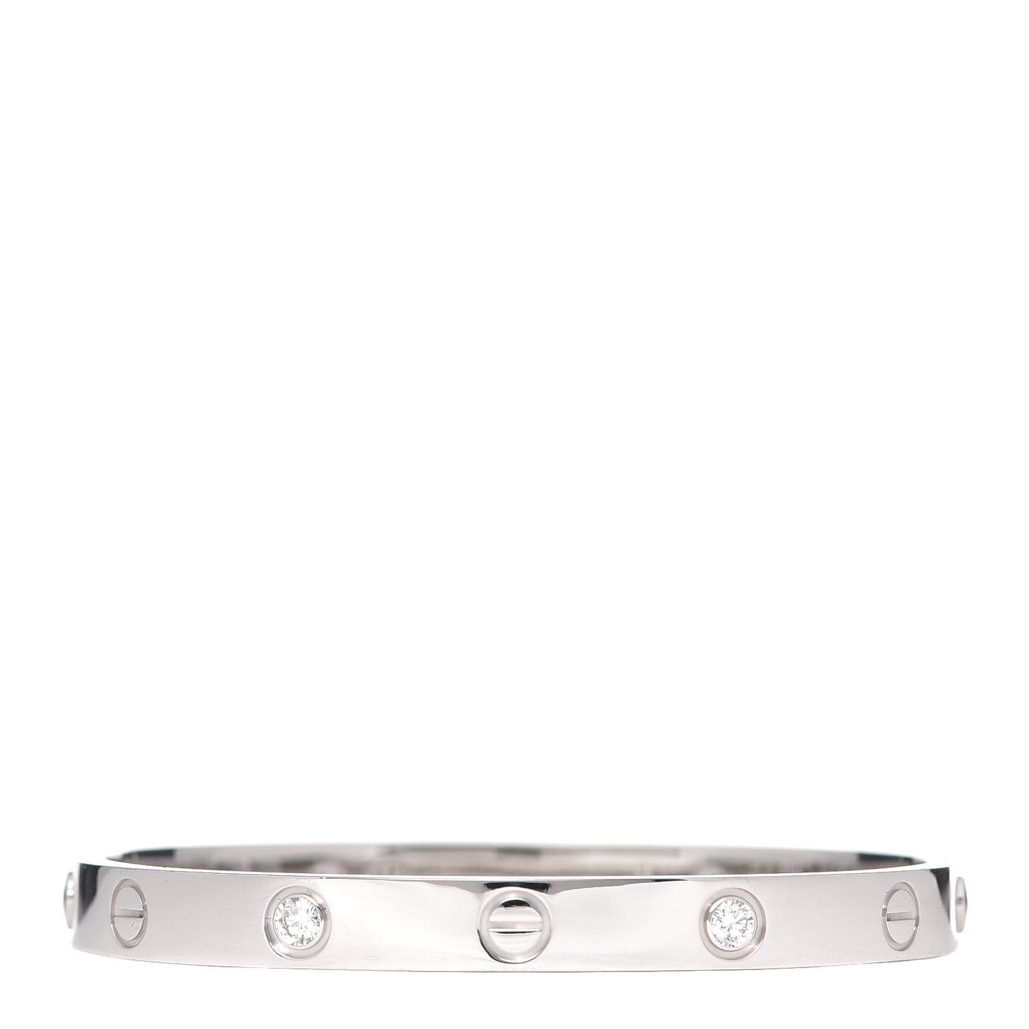 18K White Gold 4 Diamond LOVE Bracelet 16