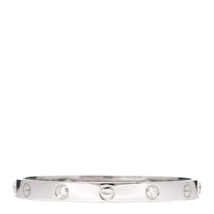 Cartier 18K White Gold 4 Diamond LOVE Bracelet 16 1 of 7