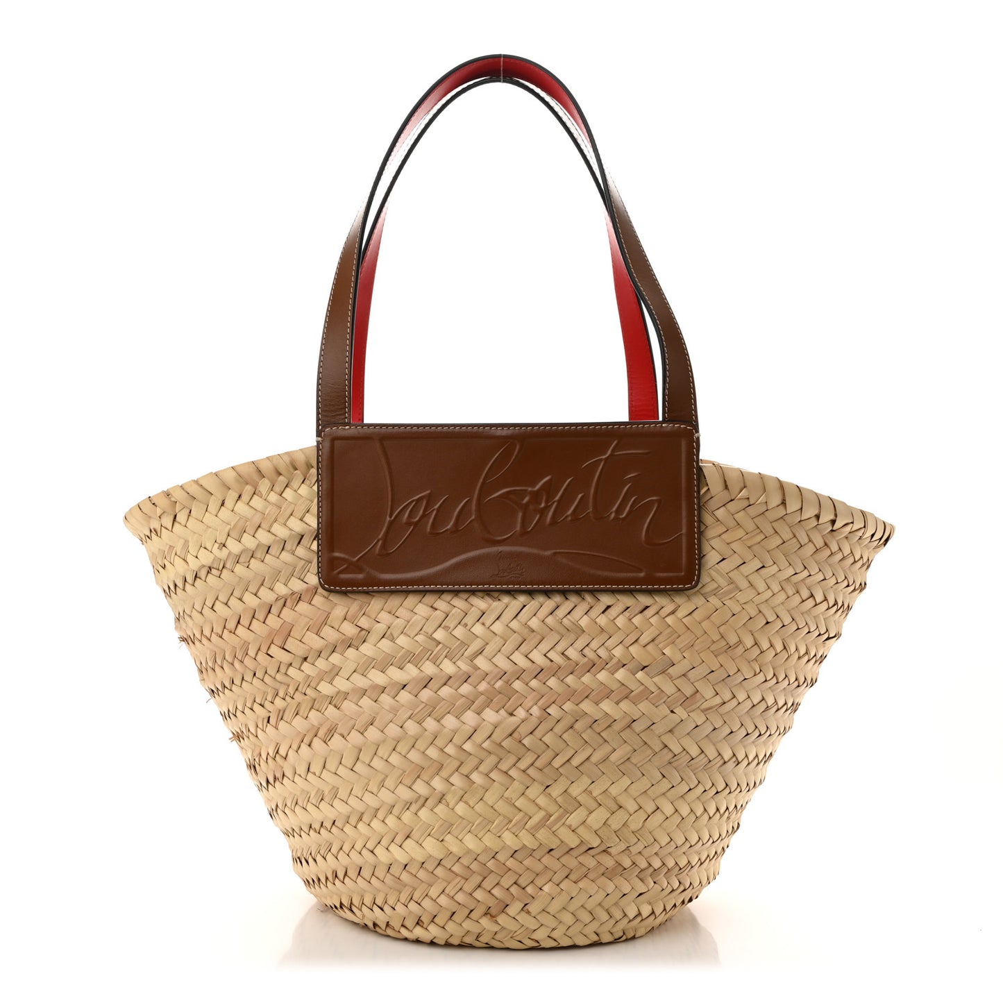 Woven Straw Loubishore Tote Beige