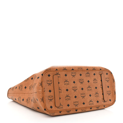 MCM Visetos Medium Anya Essential Victory Patch Shopper Tote Cognac 5 of 12