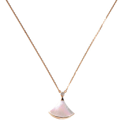 Bulgari 18K Rose Gold Diamond Mother of Pearl Divas' Dream Pendant Necklace 1 of 10