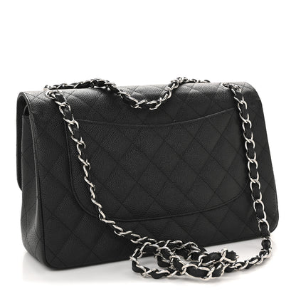 Chanel Caviar Quilted Jumbo Double Flap Black 3 of 13