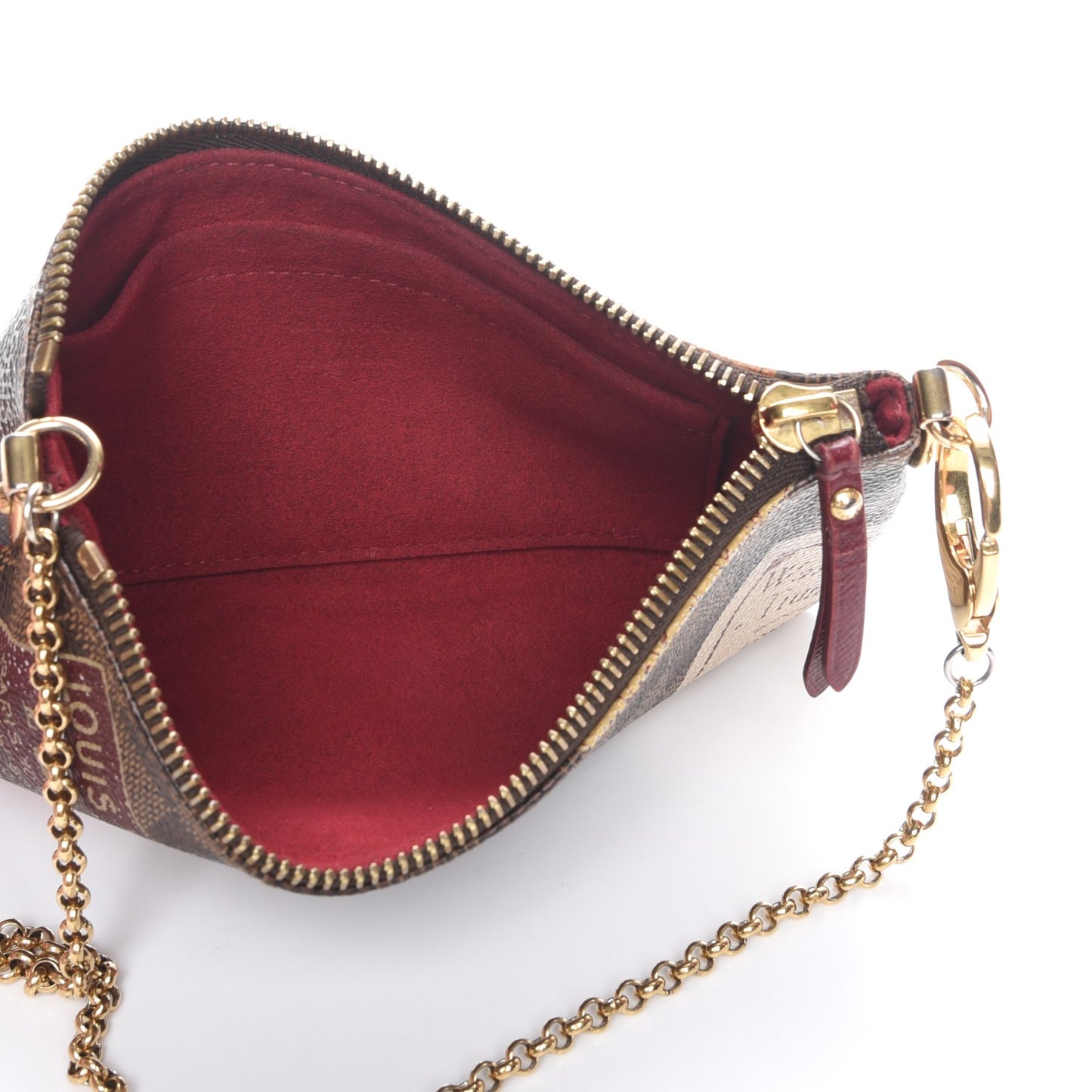 Damier Ebene Trunks Labels Pochette Milla MM
