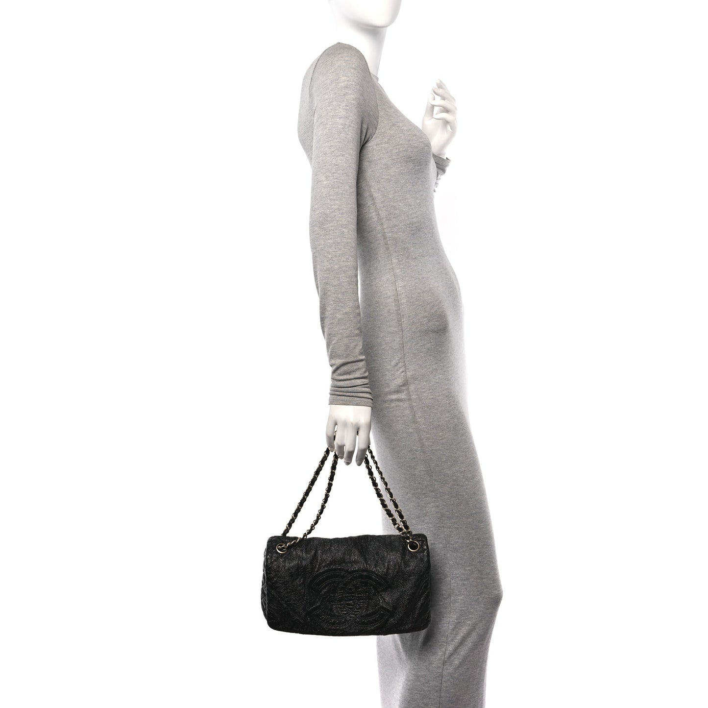 Vinyl Medium Rock and Chain Flap Black