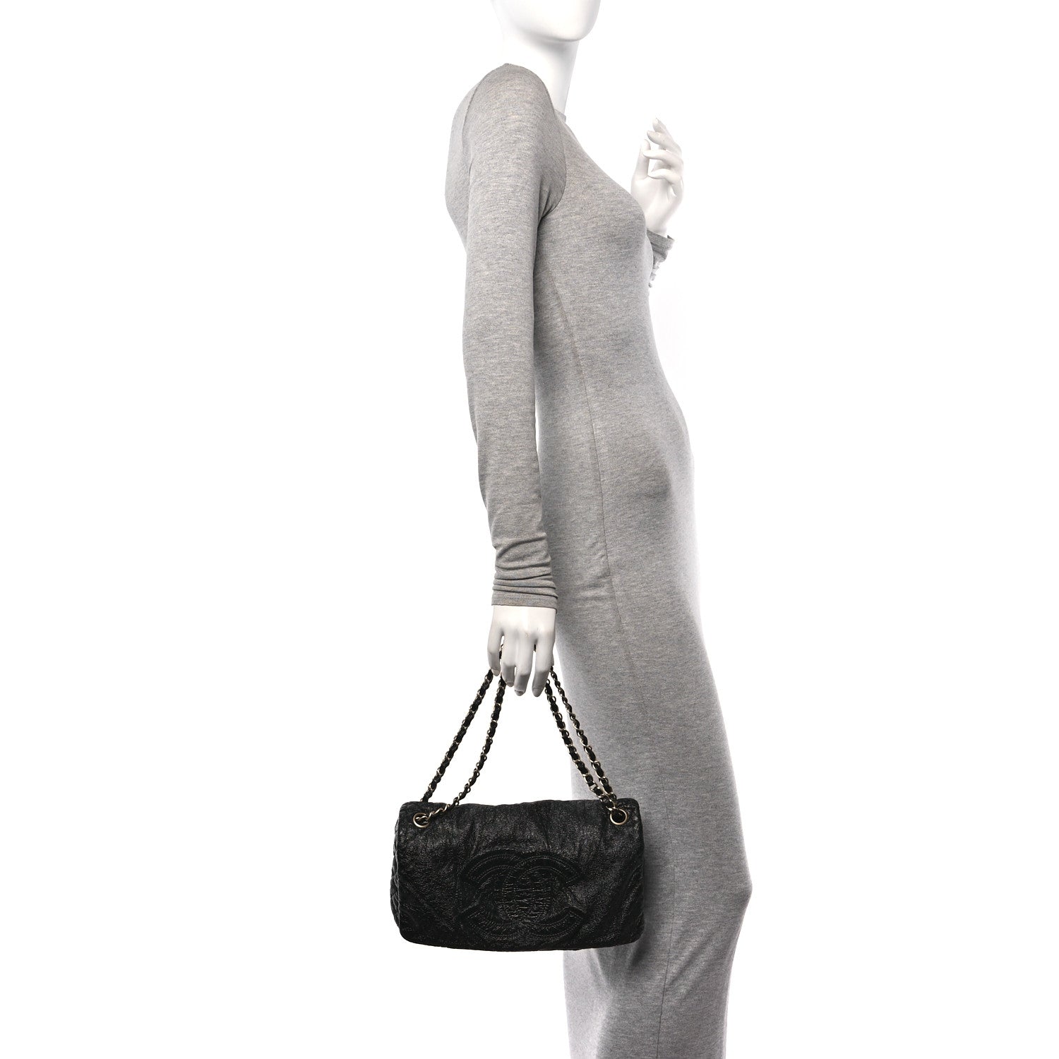 Chanel Vinyl Medium Rock and Chain Flap Black 2 of 12