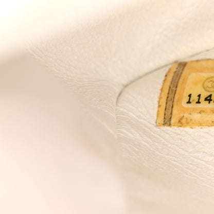 Chanel Caviar Quilted Medium Double Flap Bijoux Chain White 5 of 26