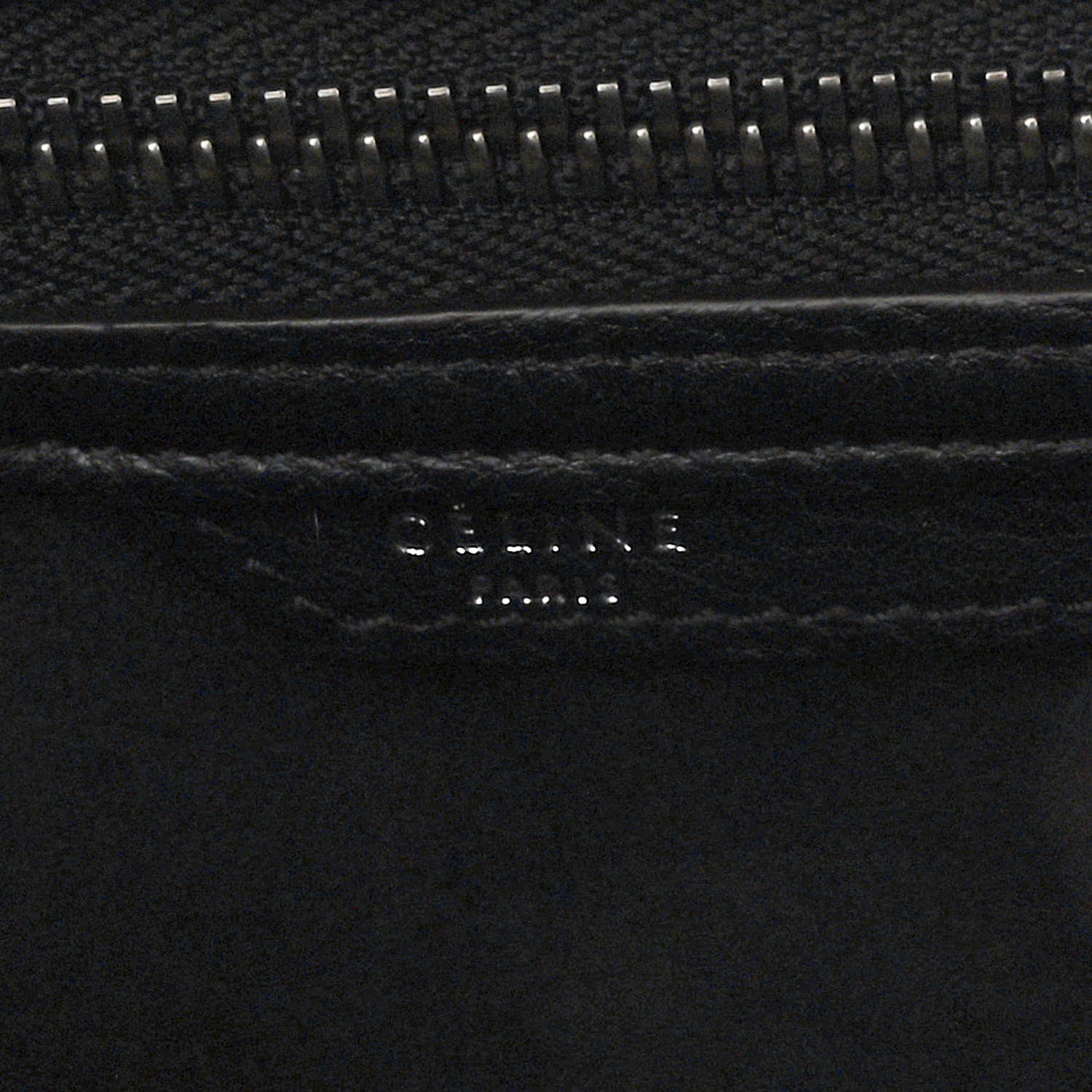 Celine Drummed Calfskin Mini Luggage Black 6 of 10