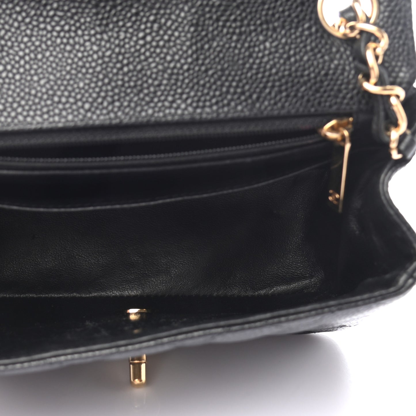 Caviar Quilted Mini Square Flap Black