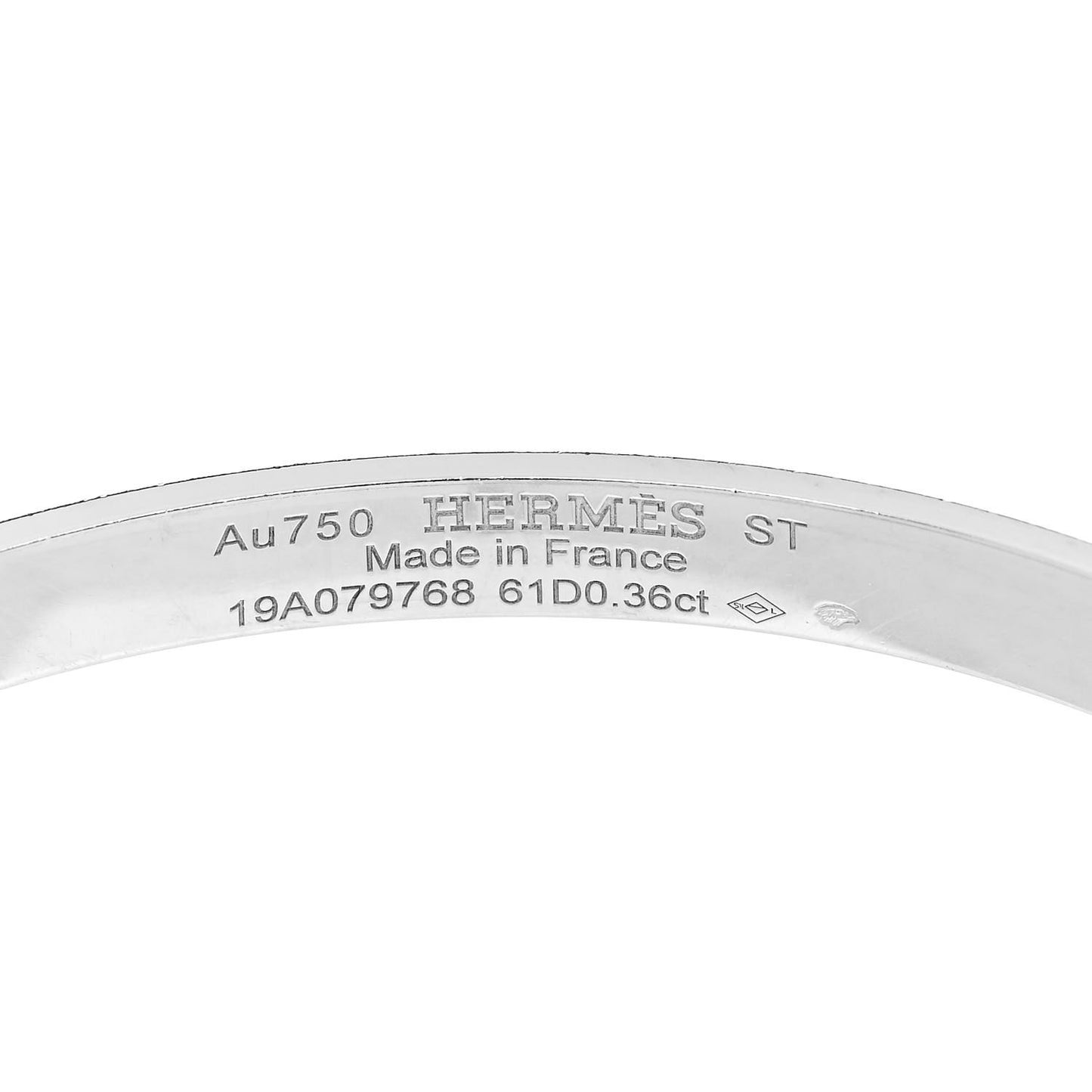 18K White Gold Diamond PM Kelly Pave Bracelet ST