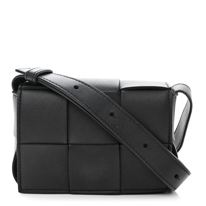 Bottega Veneta Lambskin Maxi Intreccio Candy Cassette Crossbody Bag Black 1 of 9