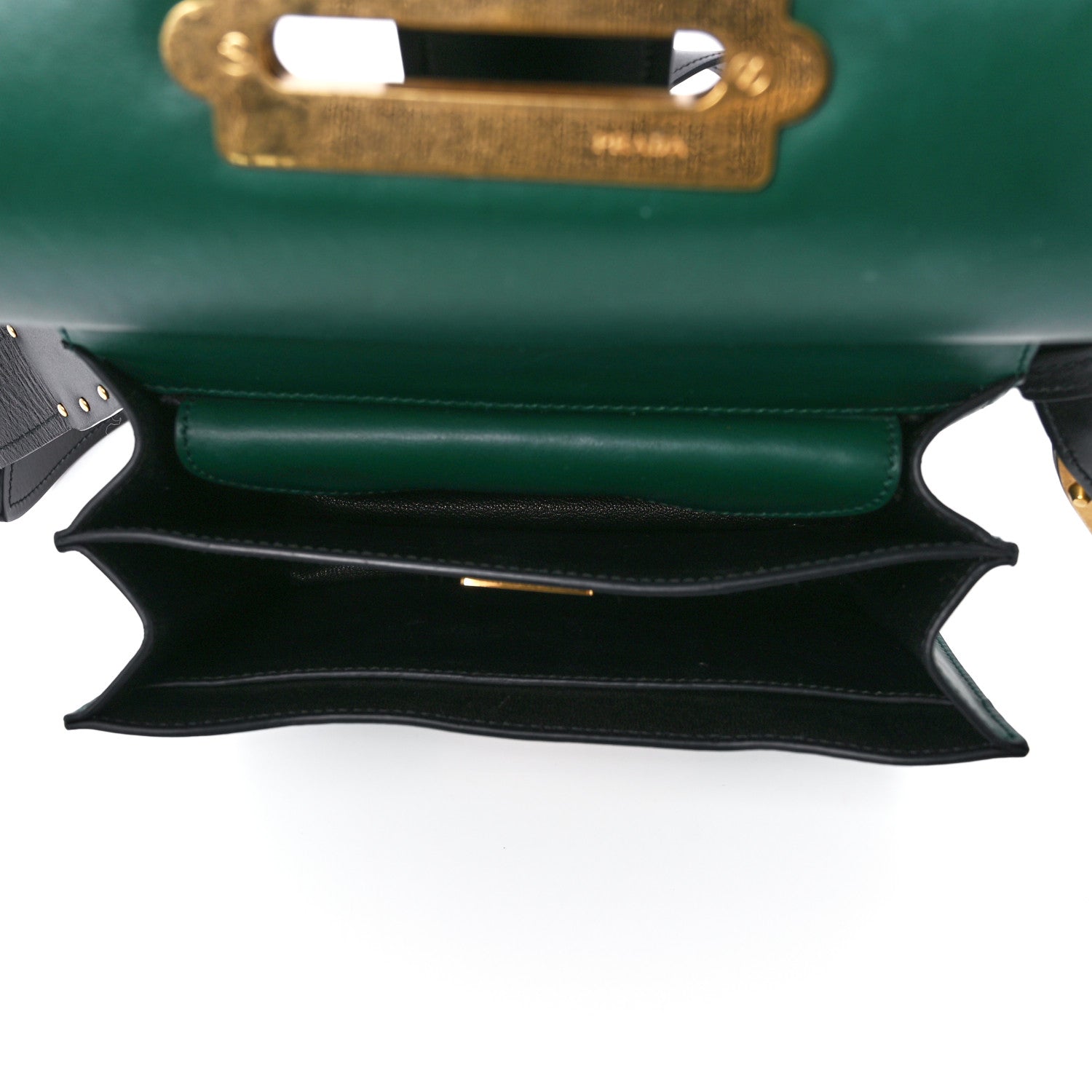 Prada City Calf Saffiano Cahier Bag Biliardo Black 5 of 10
