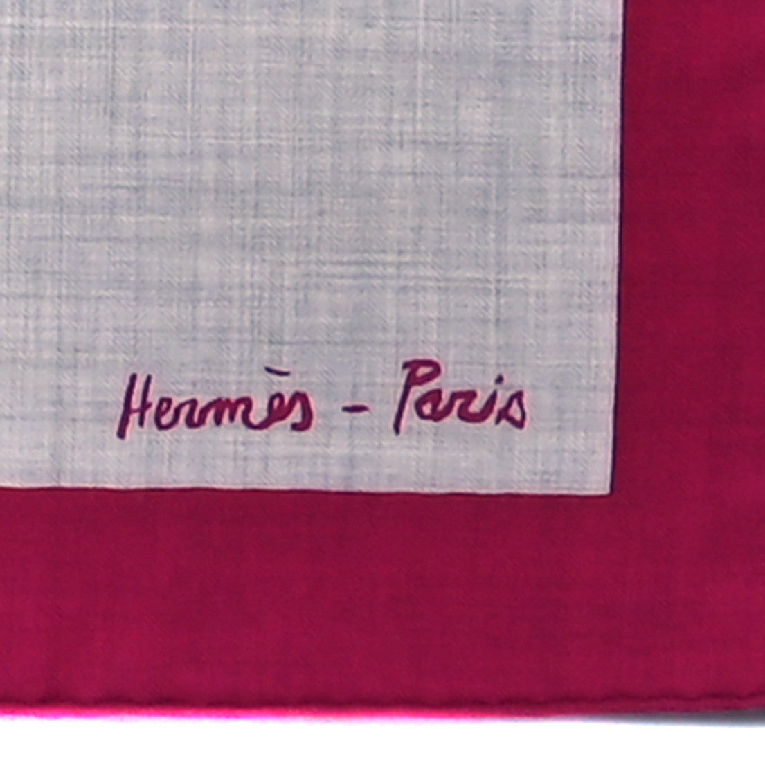Cashmere Silk Chevaux Au Pre Shawl 140 Fuchsia Gris Chine Framboise