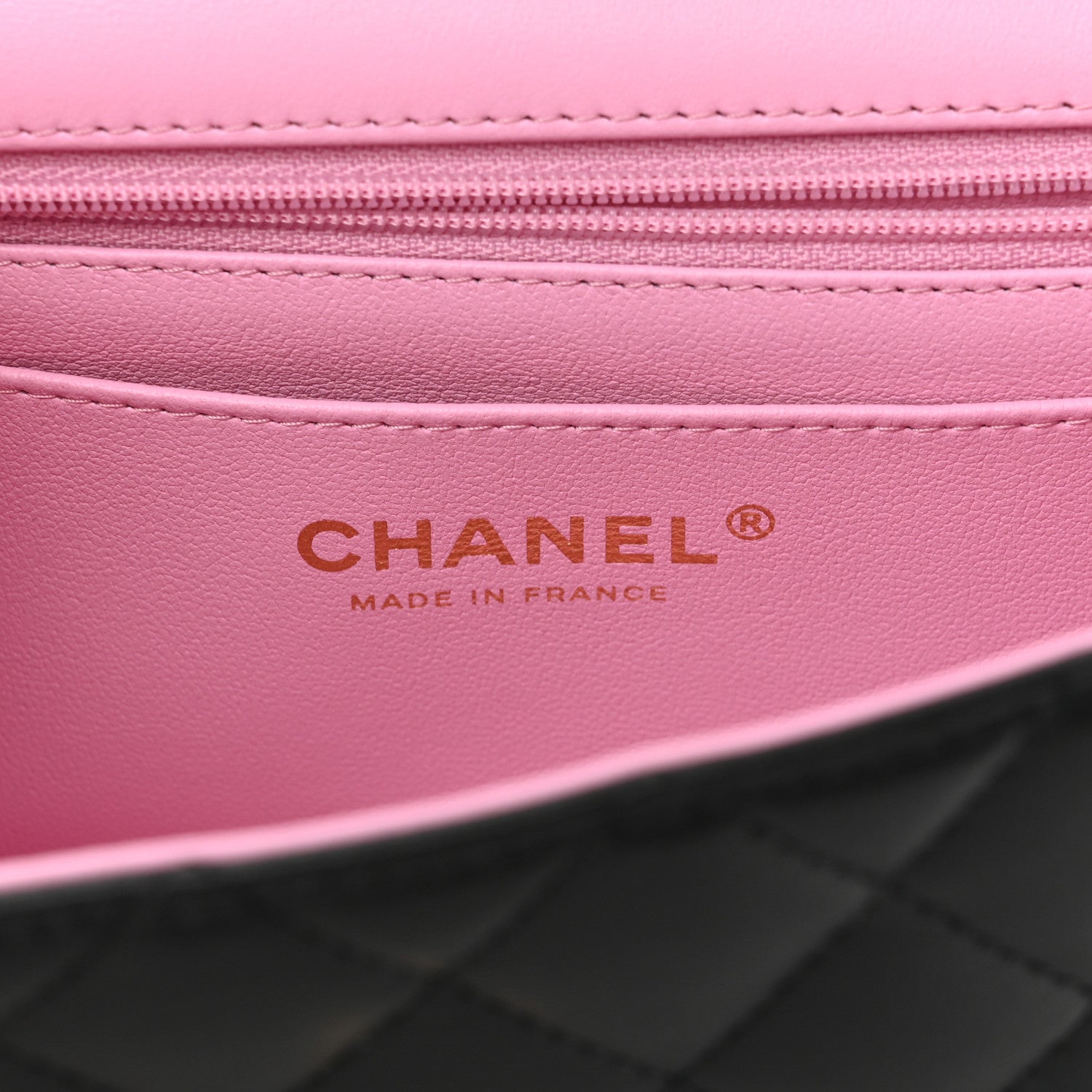 Chanel Lambskin Quilted Bi-Color Mini Top Handle Rectangular Flap Black Lilac 6 of 10