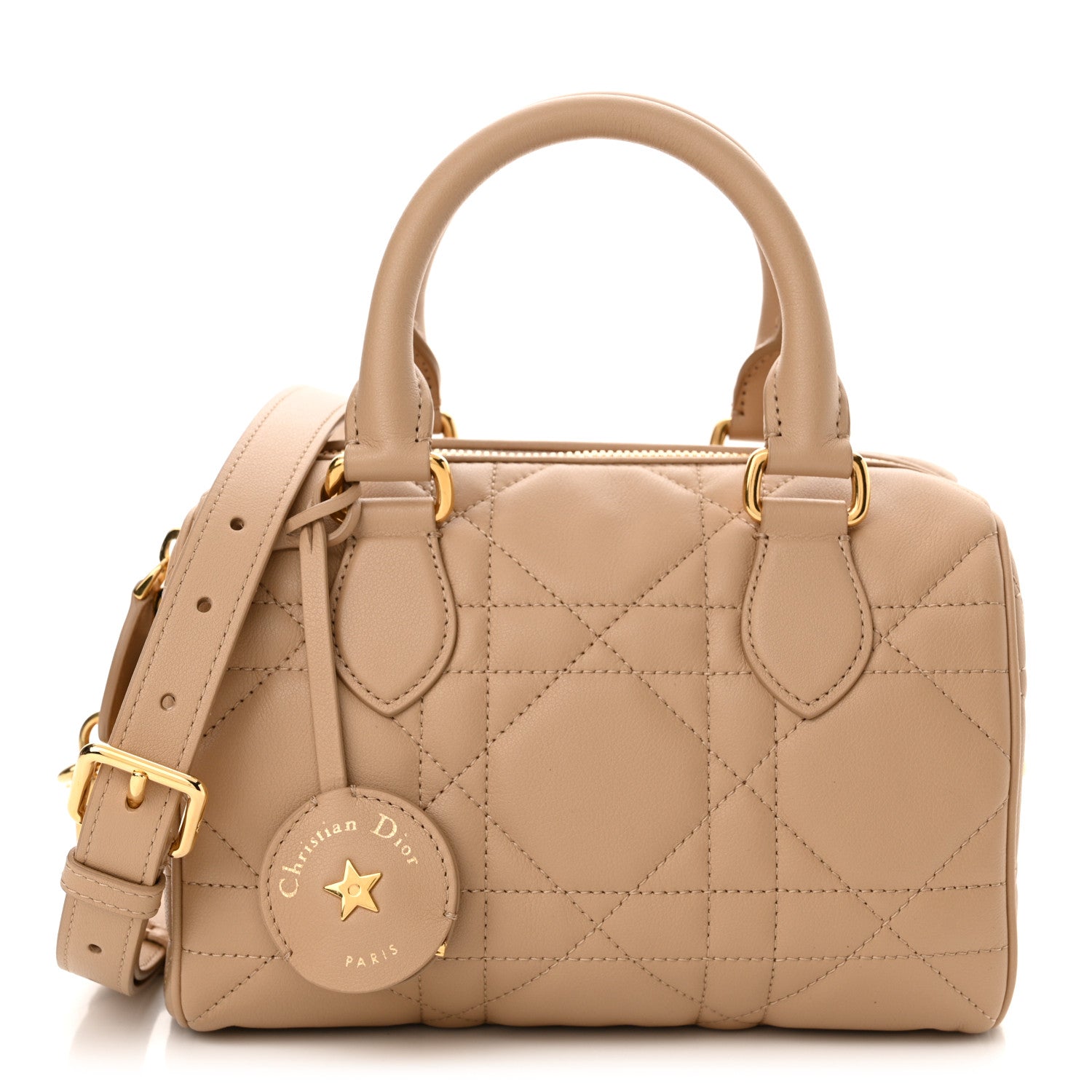 Christian Dior Calfskin Macrocannage Groove 20 Bag Biscuit 1 of 10