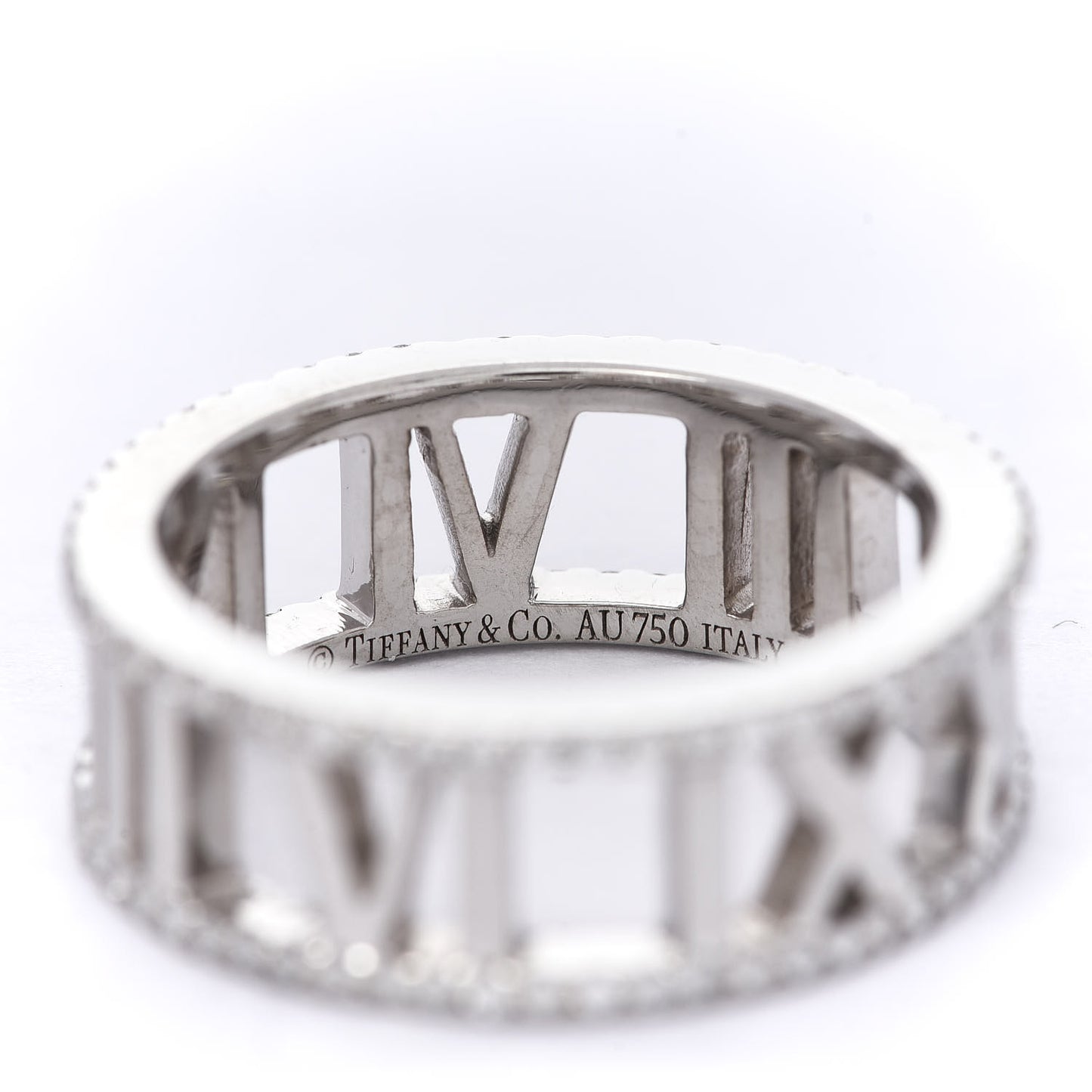 18K White Gold Diamond Atlas Open Pave Ring 52 6