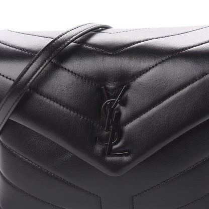 Saint Laurent Calfskin Y Quilted Monogram Toy Loulou Crossbody Bag Black 10 of 11