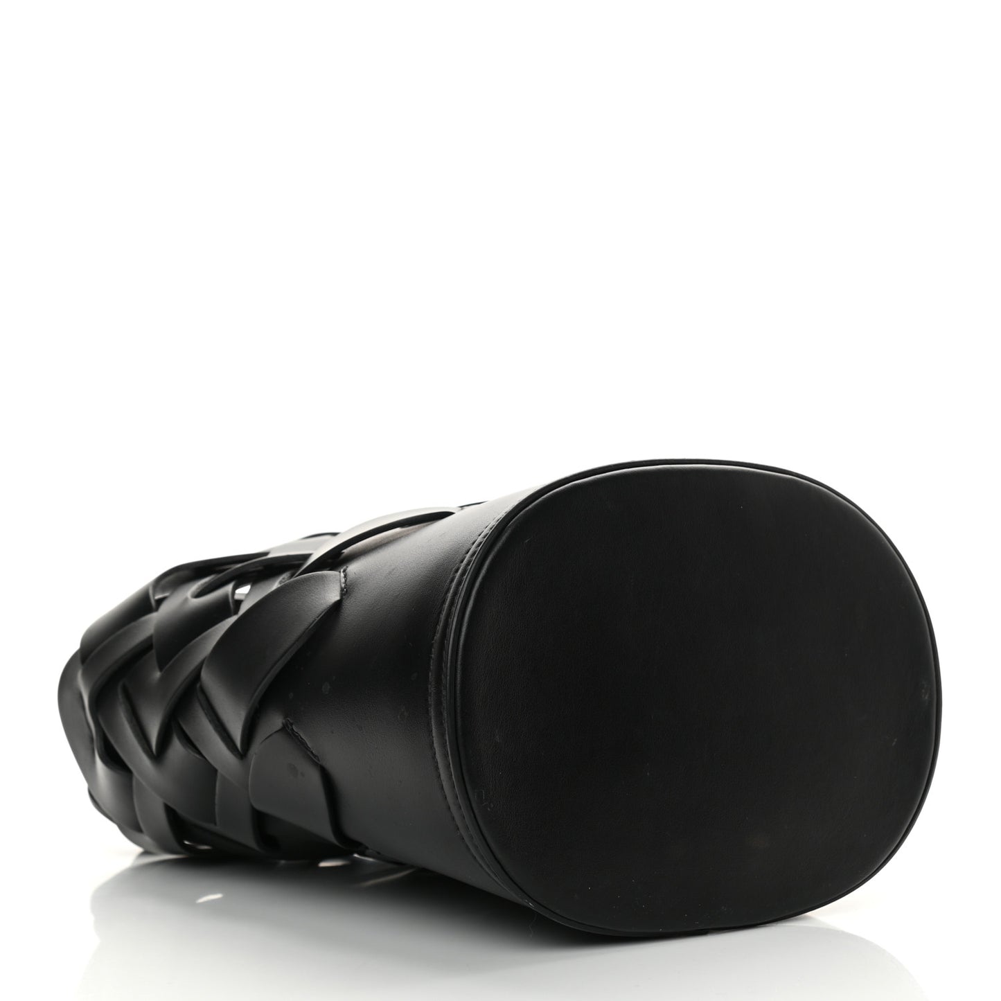 Vitello Intreccio Bucket Bag Black